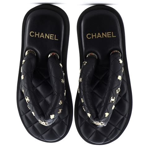 chanel padded thong sandals|Chanel thong sandals 2022.